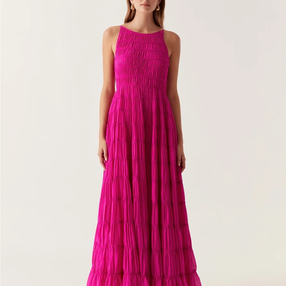 Aje Rosewood Ruched Maxi Dress